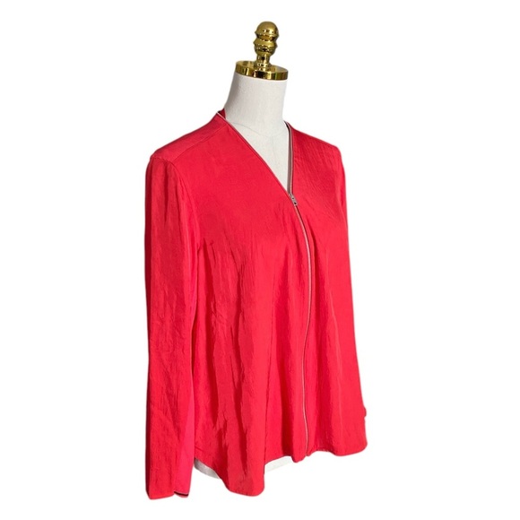 RAG & BONE | Vanessa V Neck Zip Front Orange Top Size M - Picture 5 of 11